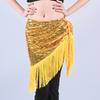 Women's High Waisted Sexy Sequined Half Skirt Waist Accessories Sequined Belly Dance Waist Scarf