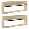 Magazine Shelf 2 Pcs Sonoma Oak 80 X 12 X 30 Cm Wood Based Material