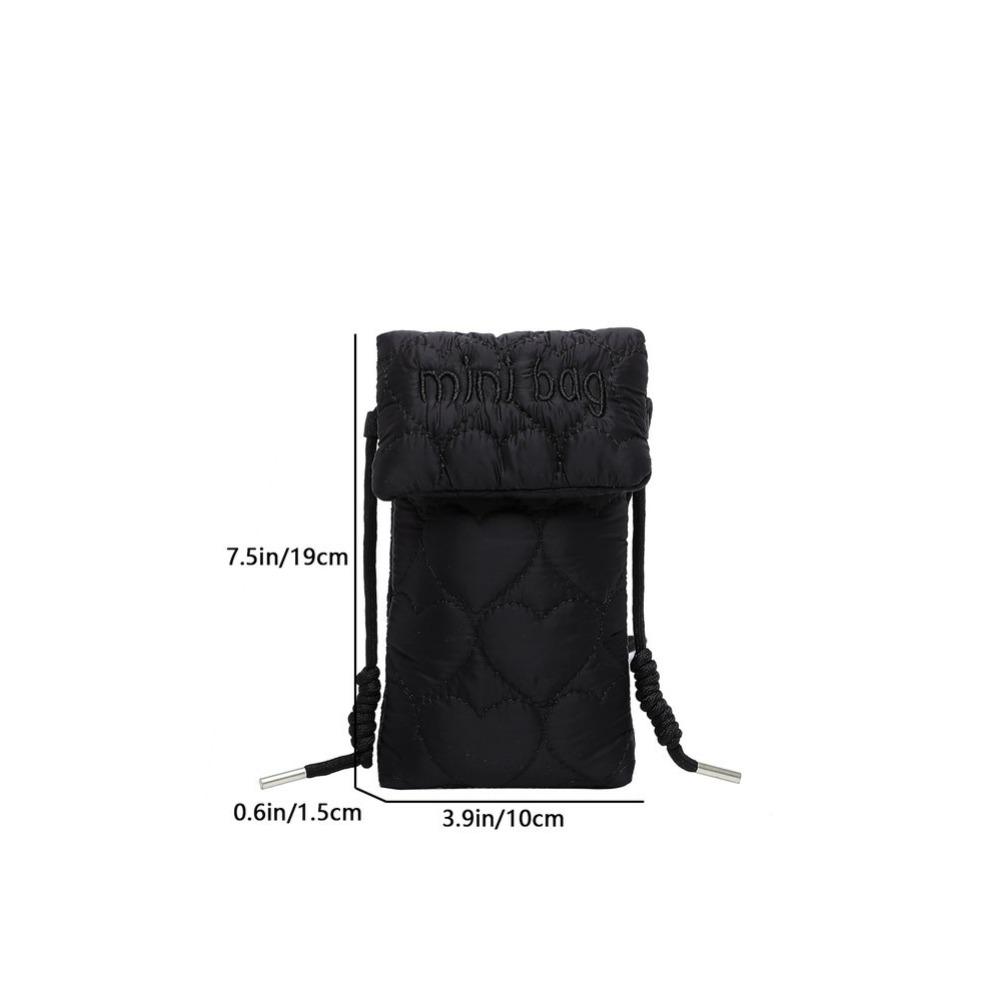 Nylon Rhombus Bag, Simple Letter Style.