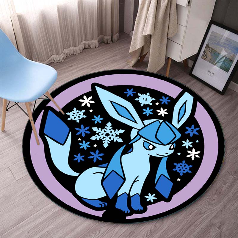 Non-Slip Round Carpet Pokemon Cartoon Gaming Mat Pokemon Carpets Floor Mat Carpet Cute Floor Rug Bedroom Rug