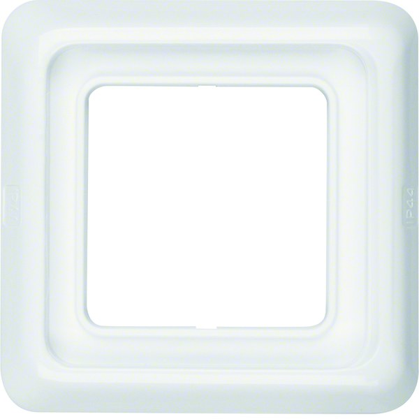 Single frame with seal, snow-white, splash-proof, IP44