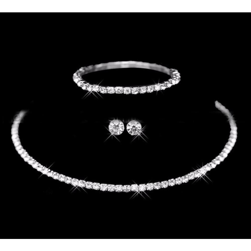 

Three-piece Set European and American Wedding Accessories Wedding Jewelry Set