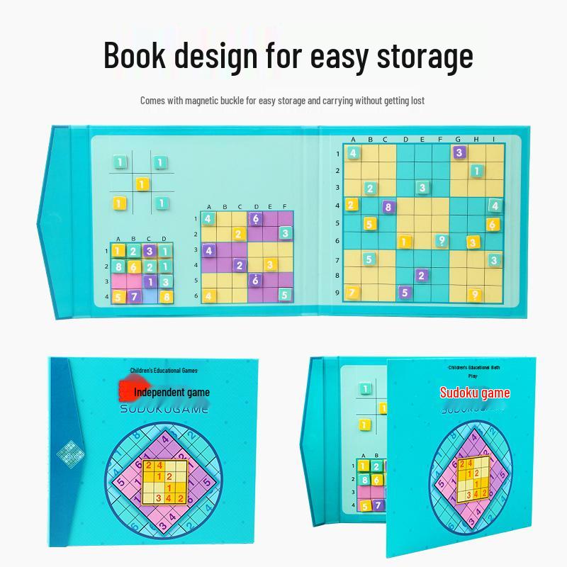 Wooden Sudoku Game: Nine-Grid Logic Puzzle for Children