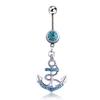 Sexy Female Navel Ring Dolphin Shark Hippocampus Anchor Ocean Navel Buckle