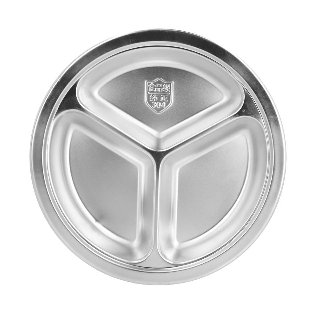 Edelstahl Geschirr Speiseteller Wiederverwendbar Kinder Reis Teller Kantine Snack Teller für Heimküche