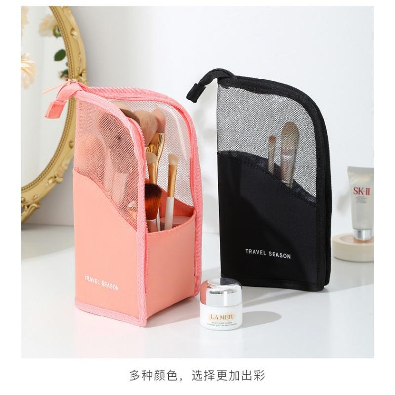 Large Capacity Vertical Makeup Brush Organizer Cosmetic Pencil Storage Bag