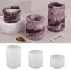 Striped Cylinder Tealight Holder Molds Cylinder Candlestick Molds