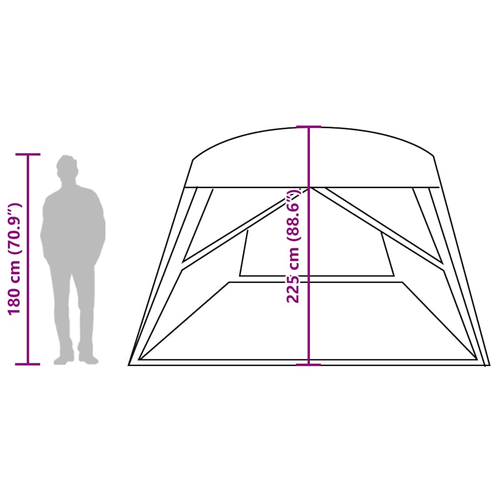 Family Tent for 6 Persons Green Waterproof