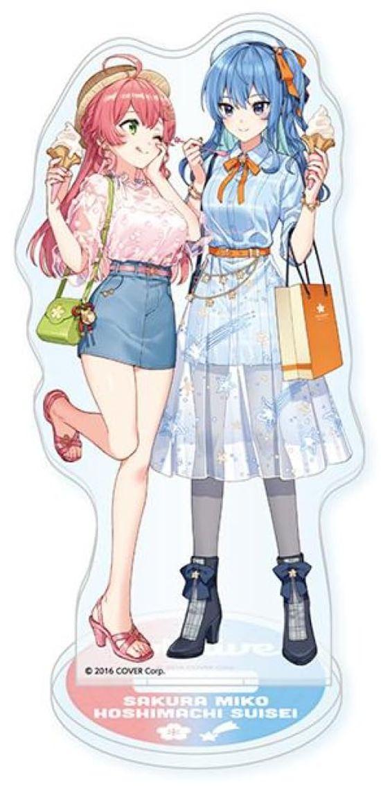 

Лотерея Hololive ~Hololife! ~Повторите!~ Награда за акриловый стенд (Выездная версия.) [Мико Сакура и Суйсей Хосимачи]