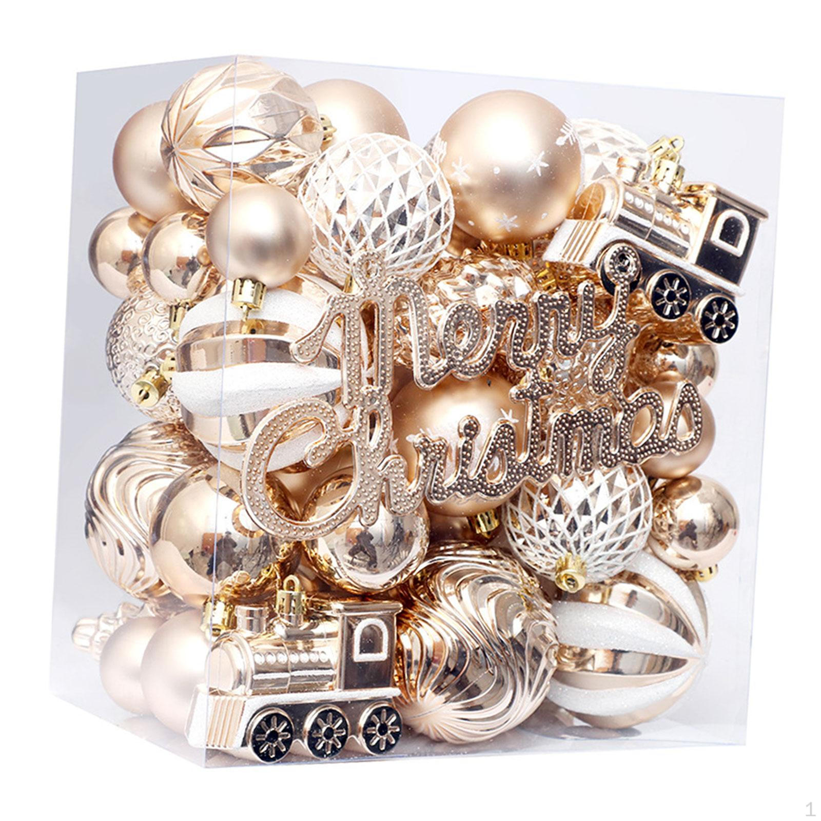 

65 Pieces Christmas Balls Ornaments Baubles Decorations Hanging for Celebration Outdoor