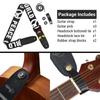 World Peace Guitar Strap Adjustable for Bass Guitars with 3 Pick Holders Black [Amumu] Acoustic, Electric, -
