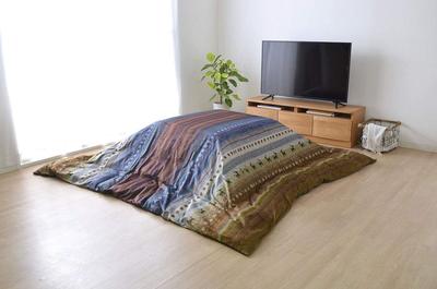 IKEHIKO Kotatsu Comforter Cover, Large Rectangular, Radi, Approx. 215 X 325 Cm, Multi-Purpose, Washable #5193979