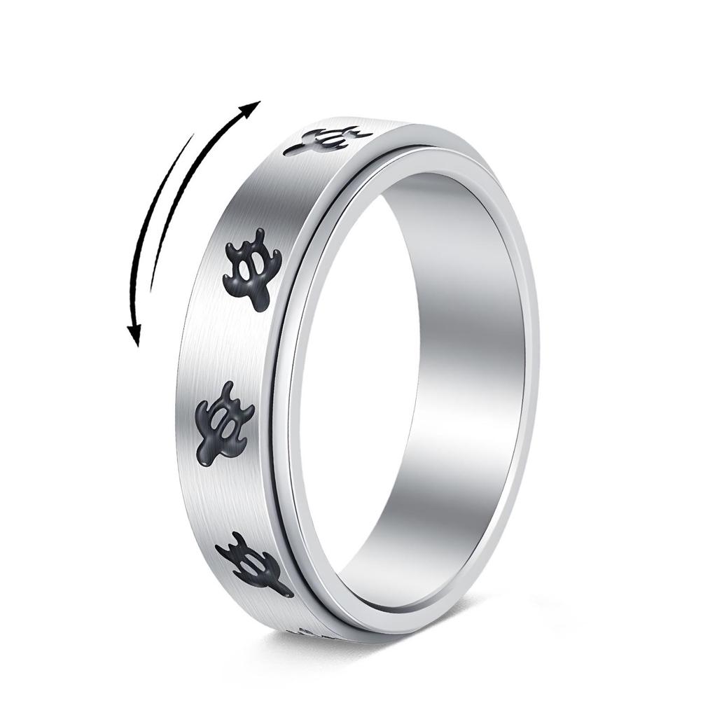 Stressabbau Schildkrötenringe - Rotierender Schmuck aus Titanstahl für Damen & Herren