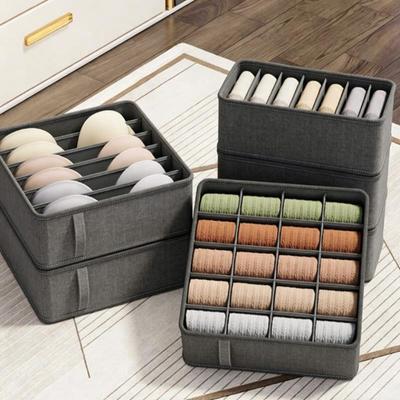6/7 Fächer Unterwäsche BH Unterhosen Organizer Schränke Schubladen Zuhause Sortierboxen Organizer Box