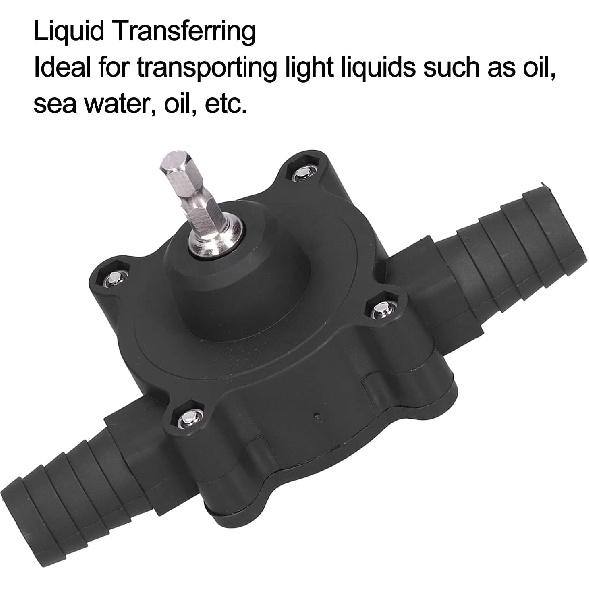 LIZEALUCKY Hand Electric Drill Pump, Drill Pump for Oil, Self Priming Water Transfer Pump, Mini Household Hand Drill Driven Pump Portable Centrifugal