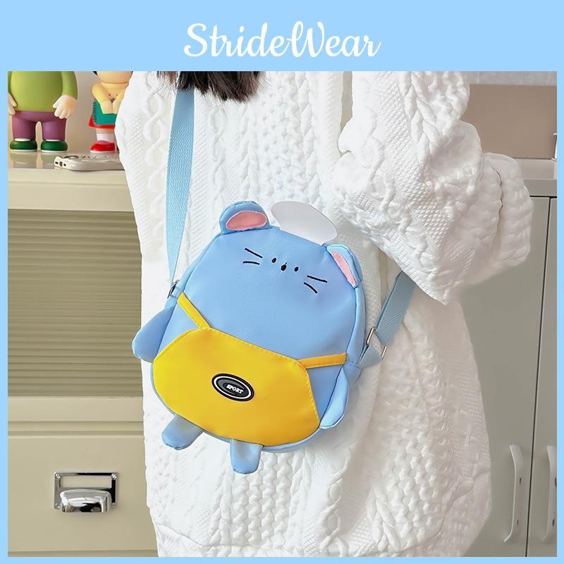 Adorable Cartoon Kids Crossbody Bag Featuring Stylish Color Blocking For Boys And Girls