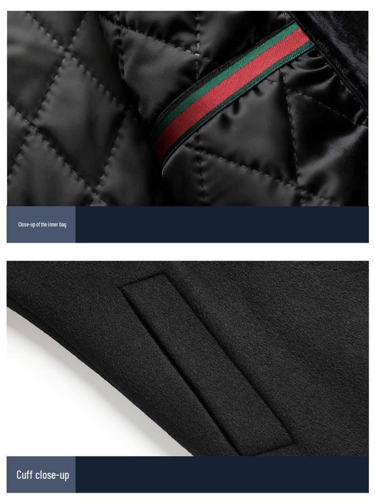 Winter Mid-Length Woolen Overcoat for Middle-Aged & Young People - Lapel Fashion Casual Style