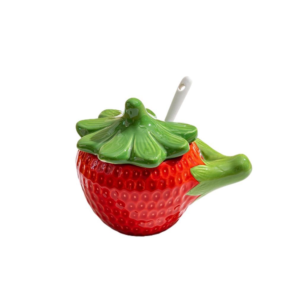 Cartoon Strawberry Seasoning Jar Japanese Style Spice Jar Kawaii Condiment Can  Salt