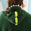 Animal Theme Cartoon Dinosaur Cape Blanket Warm Soft Flannel Hooded Blanket Cozy Comfortable Home Pajamas Gift