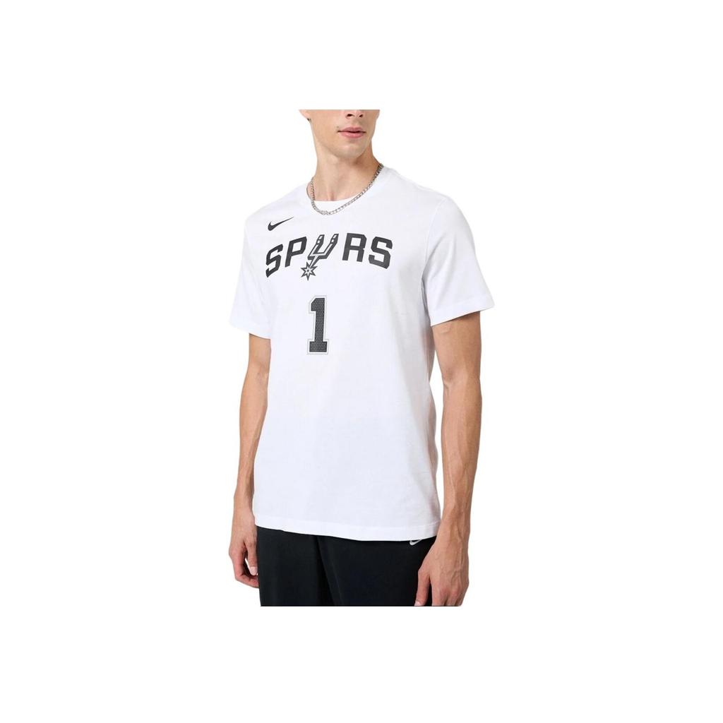 Nike Letter Number Crew Neck Short Sleeve T-Shirt San Antonio Spurs Men Tops White DR6397-102