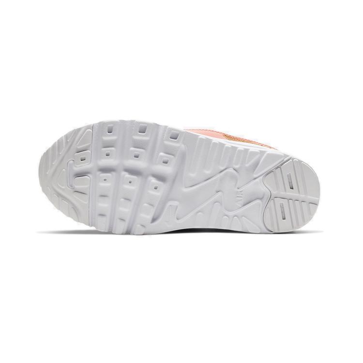 New Nike Air Max Tiny 90 Cushioning Low Top Kids Lifestyle Shoes White Pink Children Aged 3 7 Years Old 881927-605