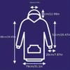 Soft Double-Sided Wearable Hoodie Blanket Pajamas - Comfortable Over Sized Hooded Blanket With Kangaroo Pockets
