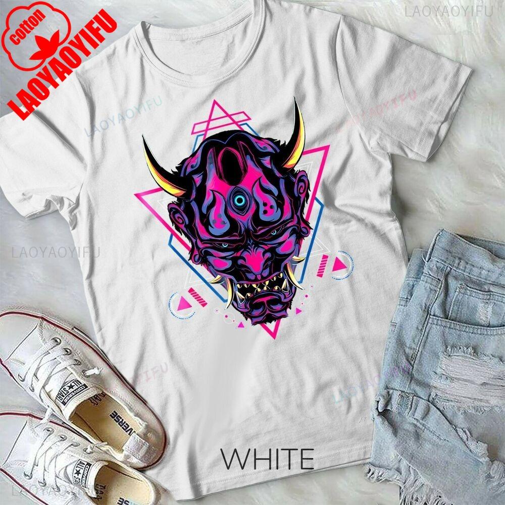 Samurai Demon Oni Akuma Mask Bushido Spirit Japanese Unisex Form T-shirt Comfortable Personality High Quality Cotton Tops