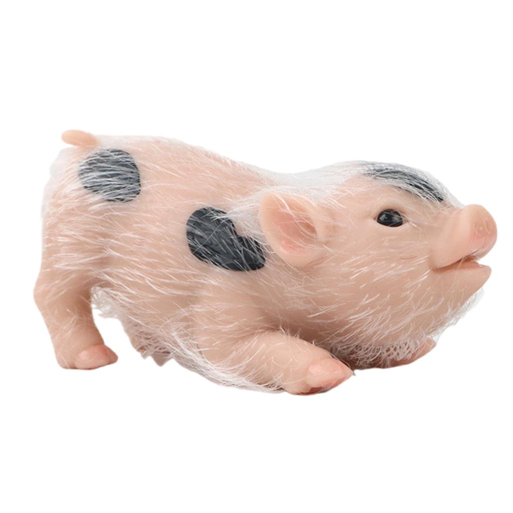 Mini Pig Figure Toy Cute Simulation Life Like Silicone Animal Toy Boys Girls Room Decoration Reborns Pig Parenting Gift
