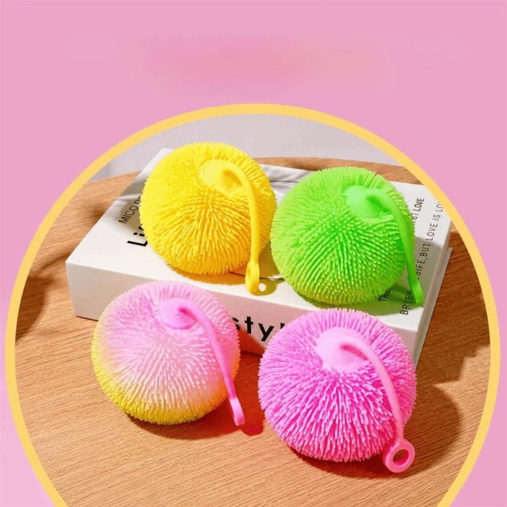 Random Color Spiky Stress Ball Soft Stress Relief Toy Creative Luminous Toy for Kids