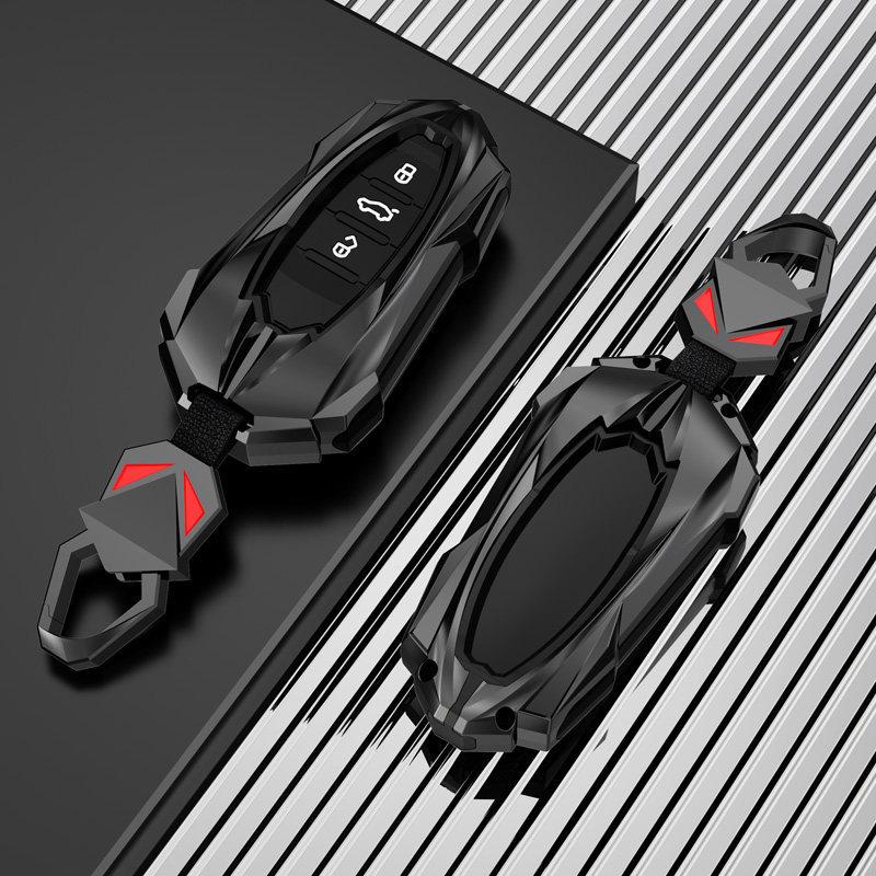 Volkswagen Key Case: Cross-Border Compatible for Lingdu, Tuangxid4x, Weiran, ID.3, ID.6X - Silver Edge, Black & White Design