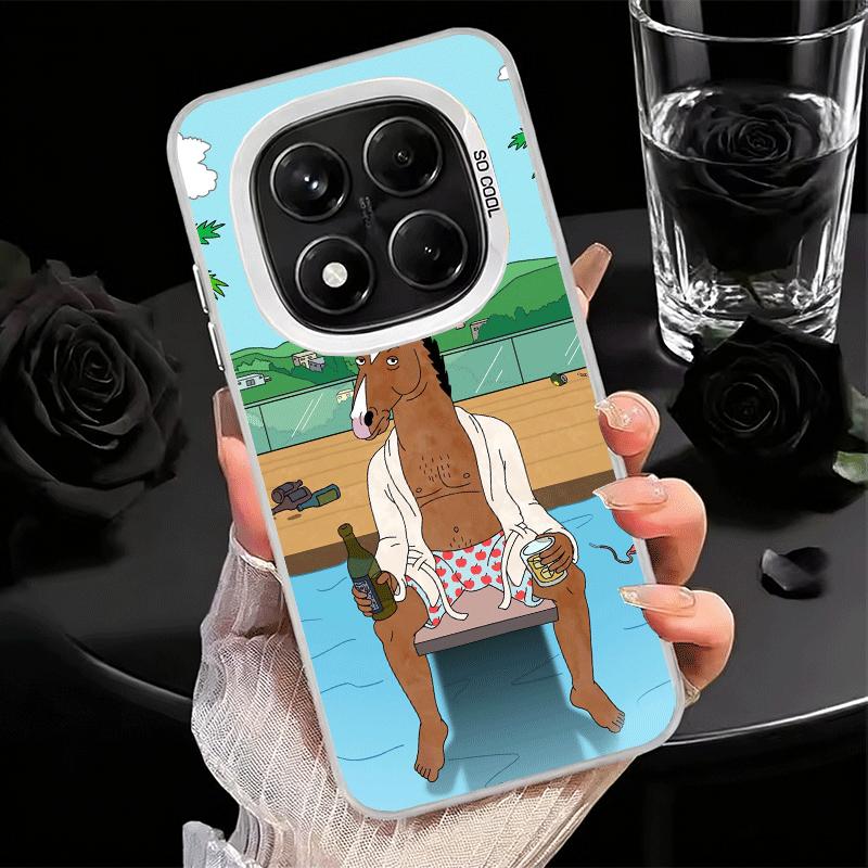 B-BoJack H-Horseman Funny Shockproof Phone Case for Xiaomi Redmi Note 15 14 13 12 Pro Plus 11 11S 11T 5G Cover Anti Fall Fundas