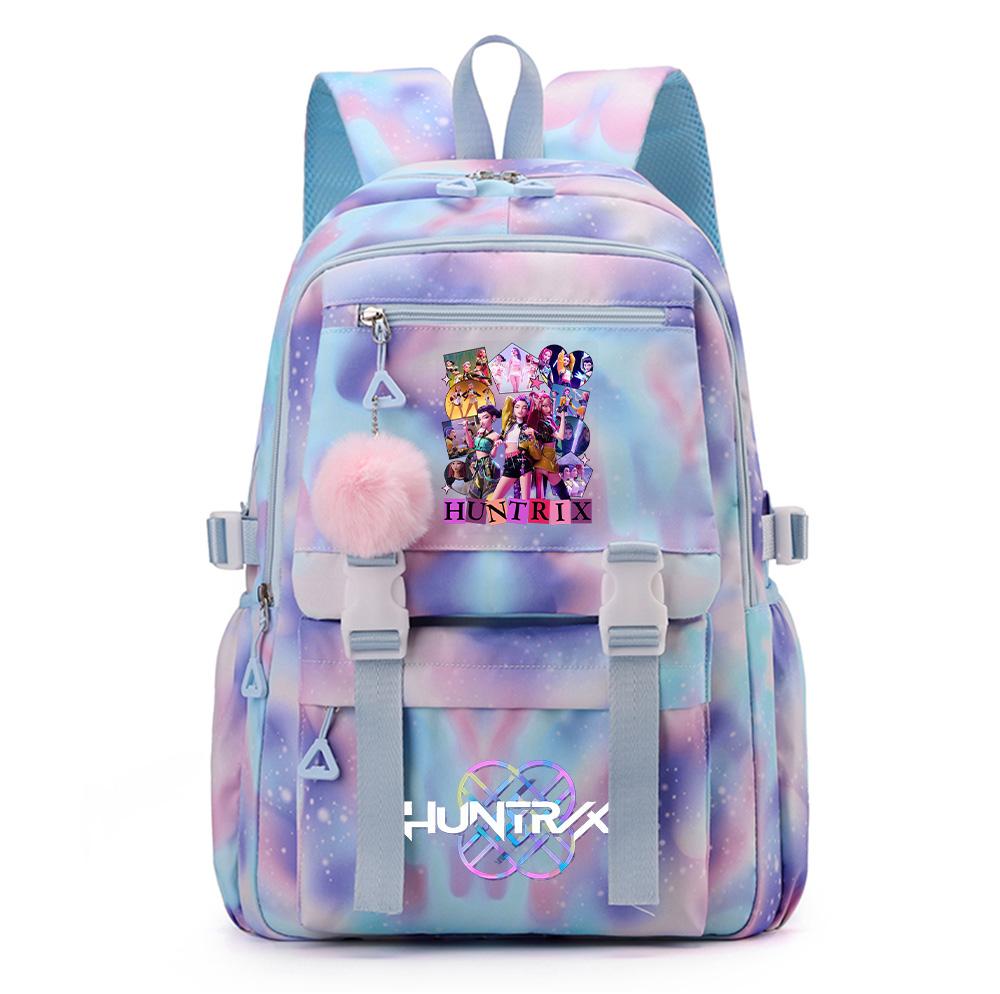 Cartoon Demon Hunters Printed Backpack Schoolbag for Teenager Student Girl Boy Bookbag Large Capacity Waterproof Travel Bag Mochila