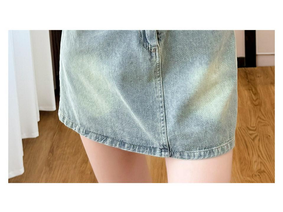 Sleeveless Denim Halter Dress - High Waist Summer Cool