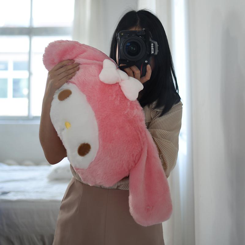 Big Size My Melody Plush Toy My Melody Hug Pillow Comfortable Back Cushion Lovely Sanrio Plushies Sofa Decorative Pillow Gift