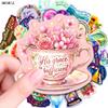 10 30 50PCS Beautiful Watercolor Inspirational Faith Text Stickers Book DIY Skateboard Toys Luggage Decoration Graffiti Sticker