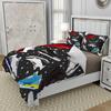 Coole Teenager Basketballschuhe Dreiteiliger Steppdeckenbezug Digitaldruck Bettwäscheset Bettdecke