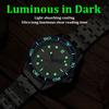 Men's Diver Style Quartz Watch with Luminous Hands Auto Date Waterproof Stainless Steel/Rubber Band Wristwatch