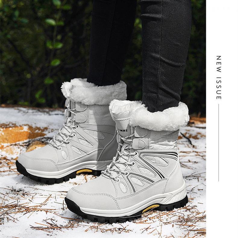 Женские зимние бархатные зимние ботинки — фото 4