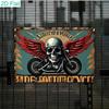 Vintage Motorcycle Metal Tin Sign Retro Biker Garage Wall Decor Industrial Style Art
