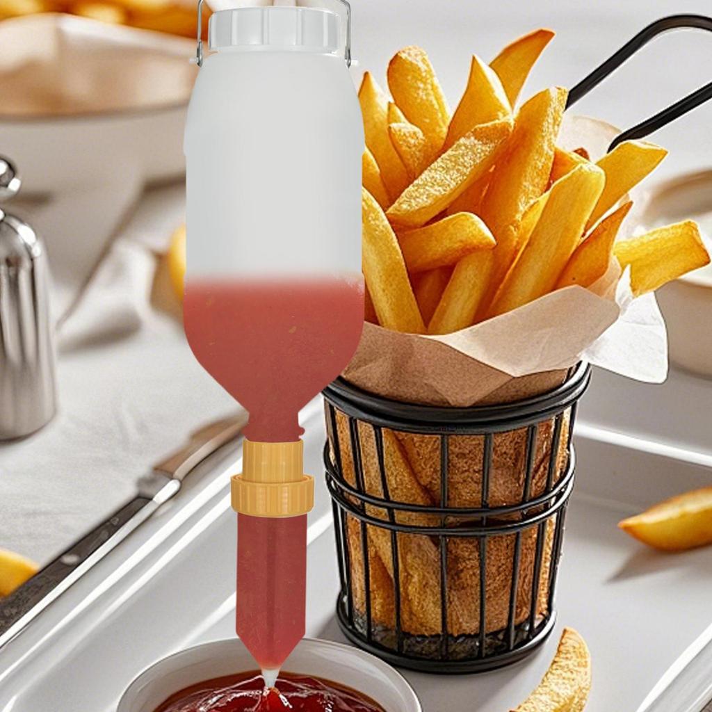 Závěsný dávkovač omáčky 2,5 l Velkokapacitní dávkovač koření Nepropustné omáčky Tlačitelné lahve pro kuchyňské doplňky