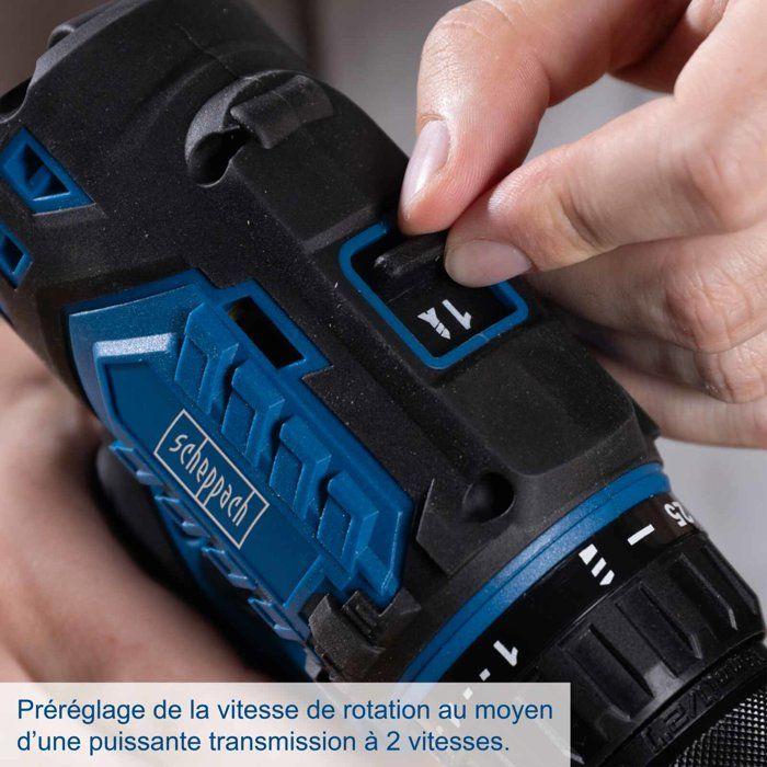 Cordless Impact Drill Driver BC-CD60-X - Brushless 60 Nm 13mm Chuck - SCHEPPACH 20V IXES - 2Ah Battery + 2.4A Charger
