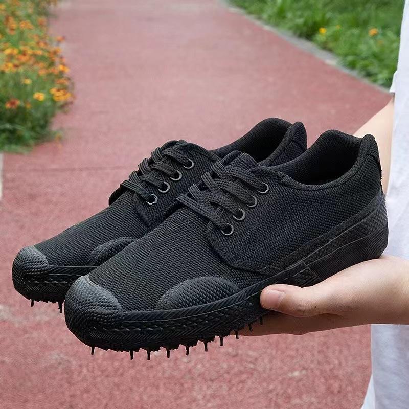 Fashion Men's Work Safety Canvas Shoes Non-Slip Rubber Sole Sneakers Construction Sites Farm Labor Durable Breathable Anti-Skid Footwear