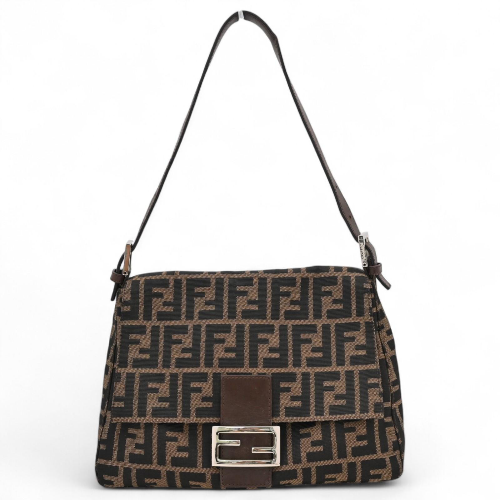 

Auth FENDI Zucca Mamma Bucket Shoulder Bag Handbag Tote Bag Canvas 26424 fe7872cc