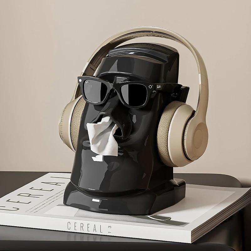 Desktop Storage Box Glasses Earphone Storage Rack Office Organizer Desk Student Dorm Room Coffee Table Paper Tissue Box