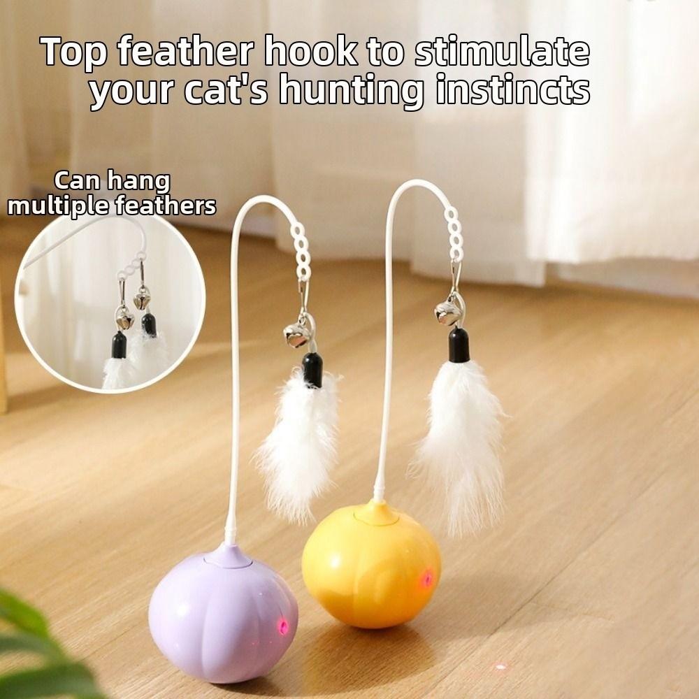 Kreatives Katzen-Wackelspielzeug 360-Grad-Drehung Zwiebeldesign Katzen-Infrarot-Interaktives Spielzeug mit Federglöckchen Bissfest