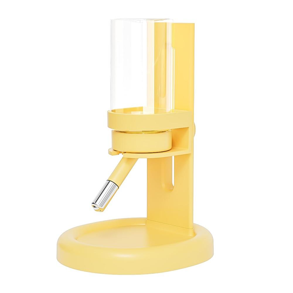 

120ml Small Animal Water Dispenser with Stand Holder Automatic Feeder for Hamster Golden Bear жовтий