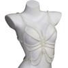 Contemporary Imitation Pearls Shoulder Jewelry for Women Body Chain Suitable for Enhancing Outfits At Various Event
