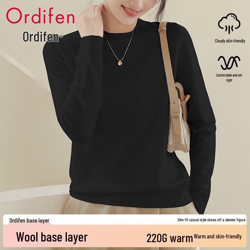 

Audiffren Women s Slim-Fit Long Sleeve Wool Blend Base Layer One Size (Fits 80-130 jin)