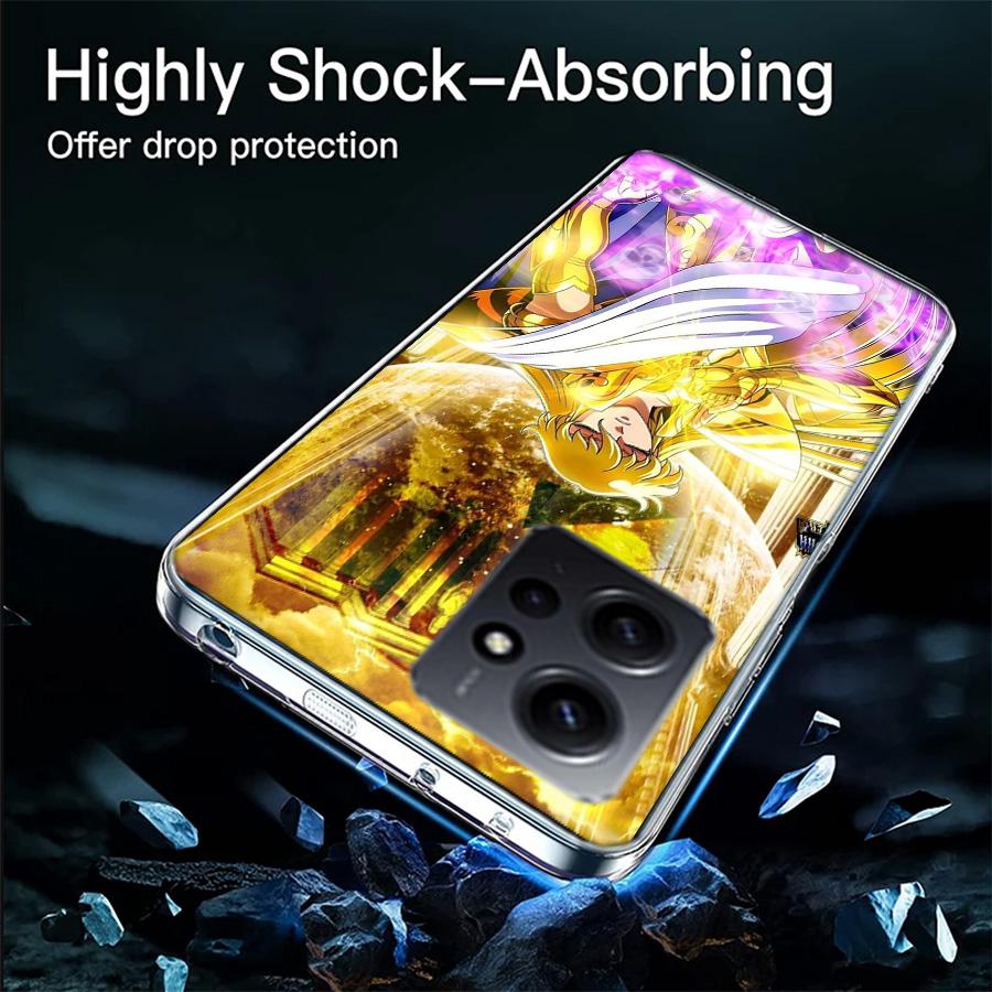 Saint Seiya Knights Of The Zodiac Phone Case For Redmi 12 13C 12C 15C 9 10 10C Note 13 Pro Plus 14 15 Pro 9T 9C 9A TPU Soft Cove