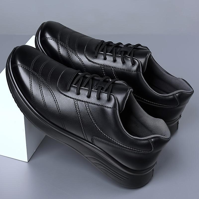 New Men's Casual Leather Shoes Men's Trendy Fashion Single Shoes Wear-resistant Soft Sole Soft Surface Sports Men's Shoes